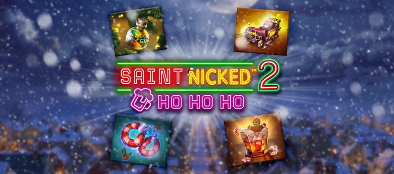 Saint Nicked 2 Ho Ho Ho slot game Christmas games christmas slots MrQ online casino real money bets Rudolph symbol 